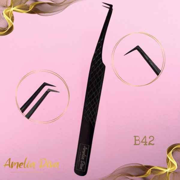 Пинсета за миглопластика Amelia Diva B42 — снимка 1
