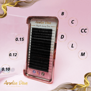 Черни мигли микс размери Amelia Diva за миглопластика