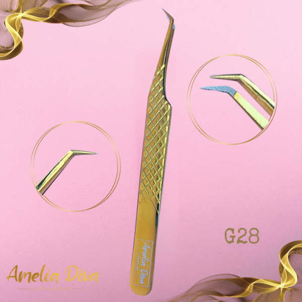 Пинсета за миглопластика Amelia Diva G28 — снимка 1