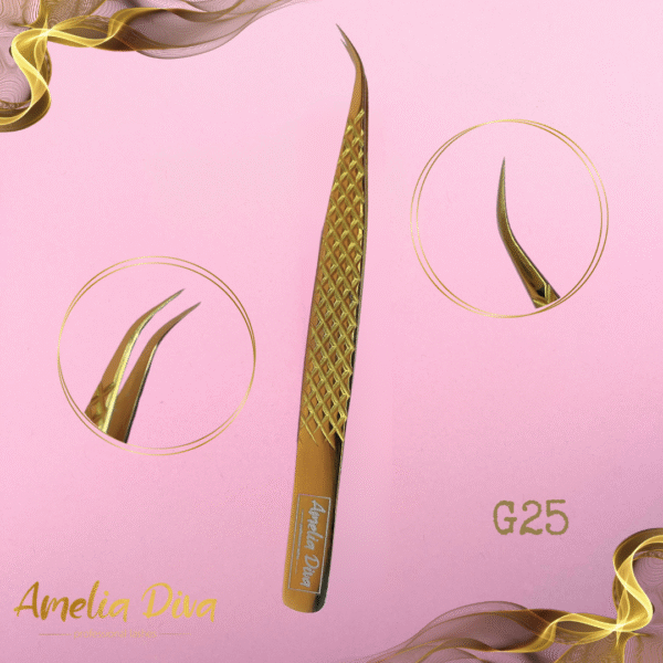 Пинсета за миглопластика Amelia Diva G25 — снимка 1