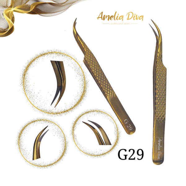 Пинсета за миглопластика Amelia Diva G29 — снимка 1