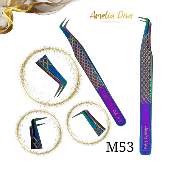 Пинсета за миглопластика Amelia Diva M53 — снимка 1