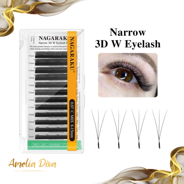 Мигли Nagaraku NARROW 3D&4D W-shape