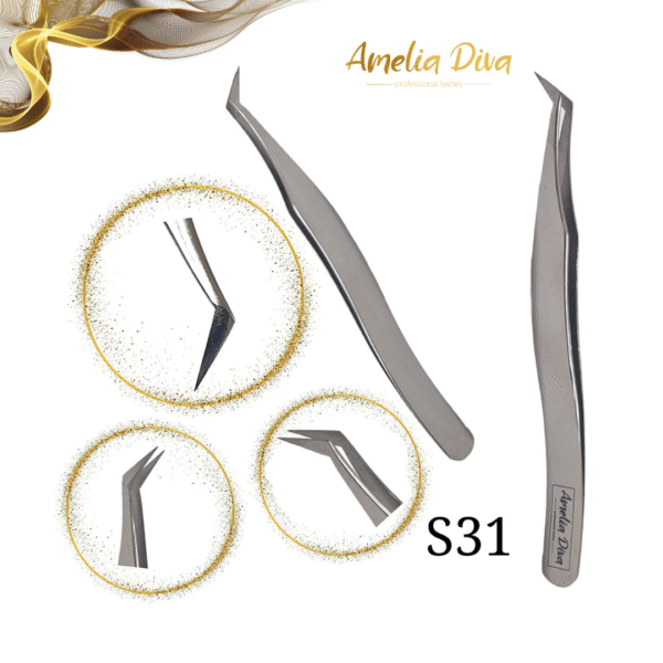 Пинсета за миглопластика Amelia Diva S31 — снимка 1