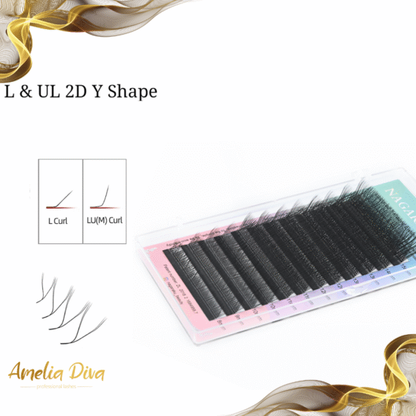 NAGARAKU черни мигли Y-shape L, LU — снимка 2