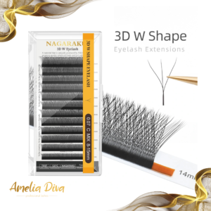 Nagaraku черни мигли W-shape 3D